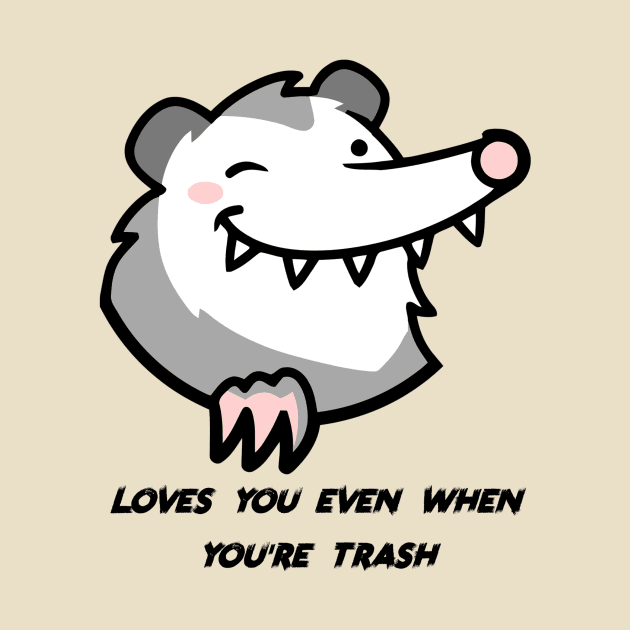 Trash Opossum by KYFriedDice