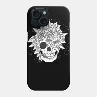 Halloween Skeleton Skull Rose Phone Case