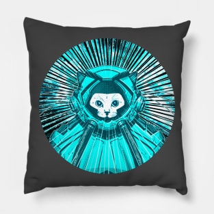 SpaceCats (Blue - round) Pillow