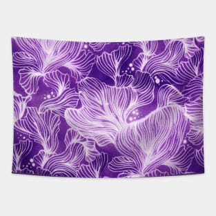 Purple Shibori Corals Tapestry