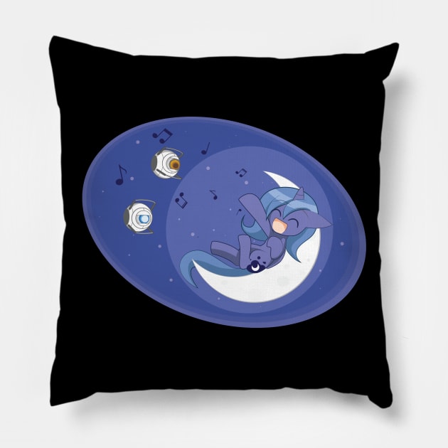 Singing On The Moon Pillow by Squatterloki