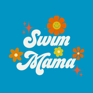 Swim Mama - 70s style - white T-Shirt