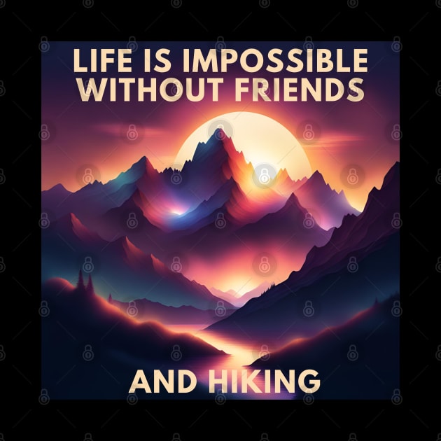 Hiking lover Life Is Impossible Without Friends And Hiking by BlackMeme94