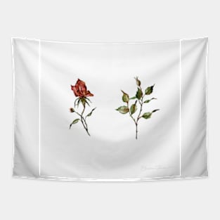 Loose Rose Buds Tapestry