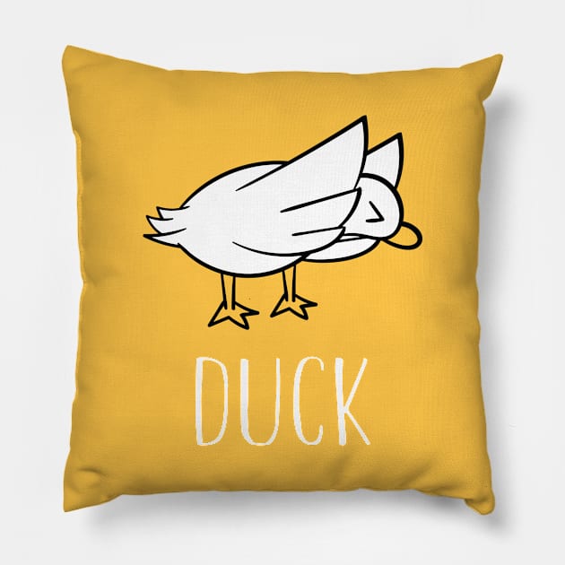 It's Attack, DUCK!! Pillow by rarpoint