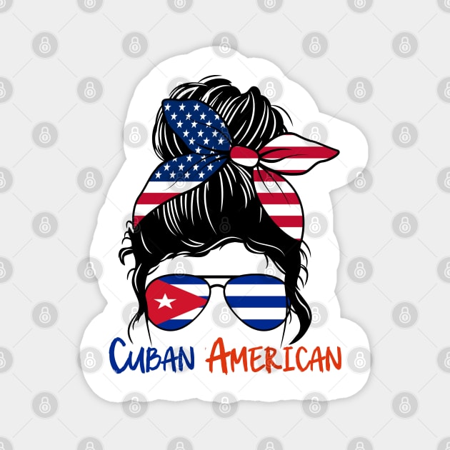 Cuban American, Cuban Girl, Cuban girlfriend, Cuba Messy bun, Cubana Magnet by JayD World