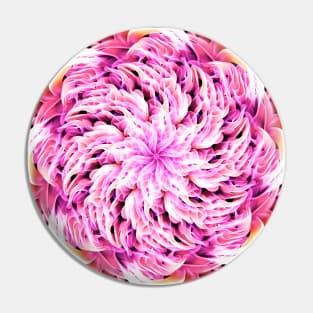 Neon Floral Mandala Pin