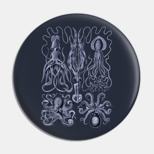 Ernst Haeckel Gamochonia Octopus Violet Pin