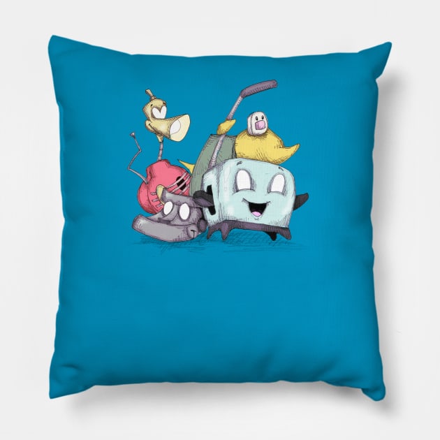 Brave Little Appliances Pillow by LVBart