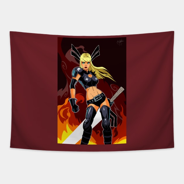 Young Mutants Magik Tapestry by Mikekimart