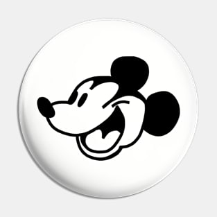 Steamboat Willie Portrait Cartoon Mouse Pin