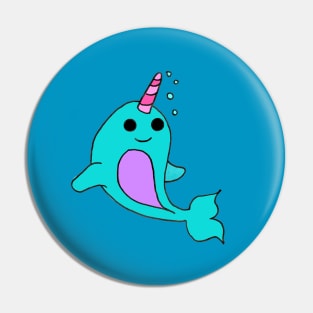 Blue Narwahl Pin