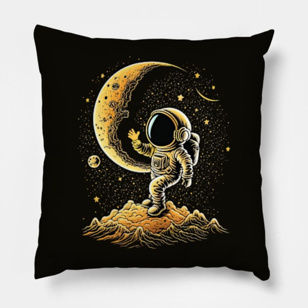 Reach for the moon and stars Pillow by dmac