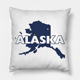 Alaska Colored State Print Pillow