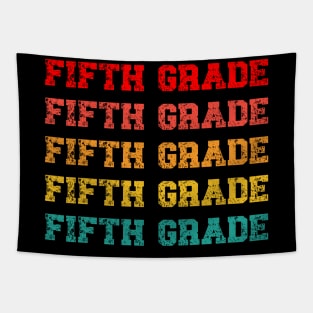 Funny Vintage Fifth Grade Vibes Back To School Tapestry