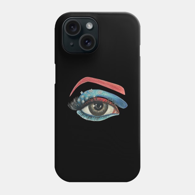 Patriotic Eye Makeup Phone Case by Lady Lilac