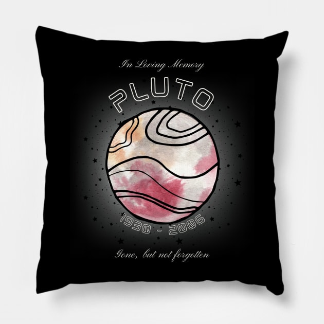 Pluto - In Loving Memory Pillow by AbsZeroPi