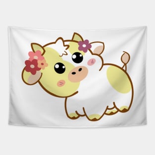 Kawaii baby cow Tapestry