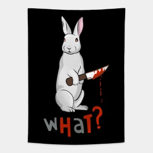 Killer Bunny Rabbit with Knife Tapestry