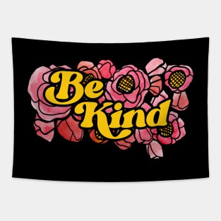 Be Kind Red Poppy Art Tapestry