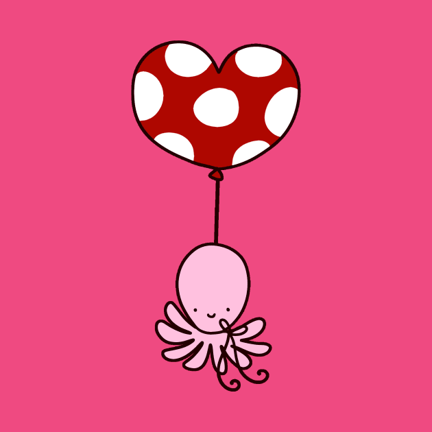 Heart Balloon Octopus by saradaboru