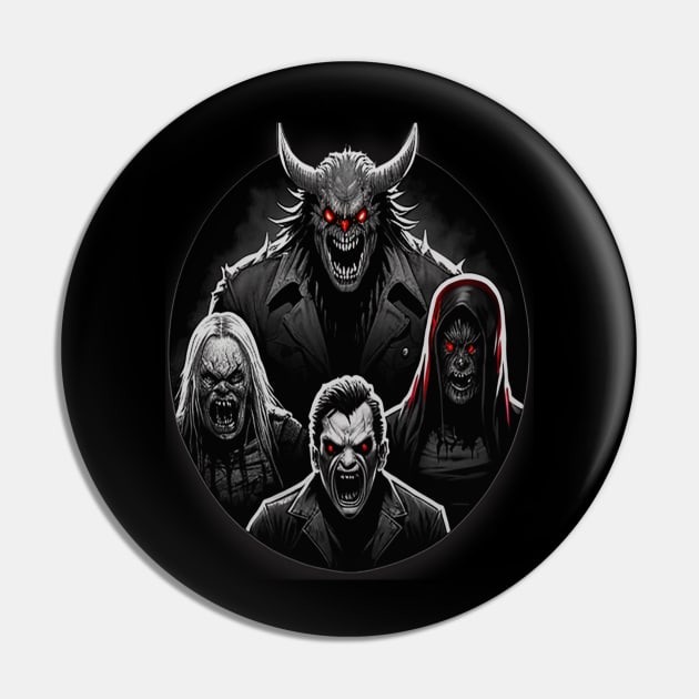 Classic Horror Movie Icons Pin by H.M