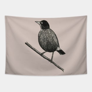 Bird on a branch Tapestry