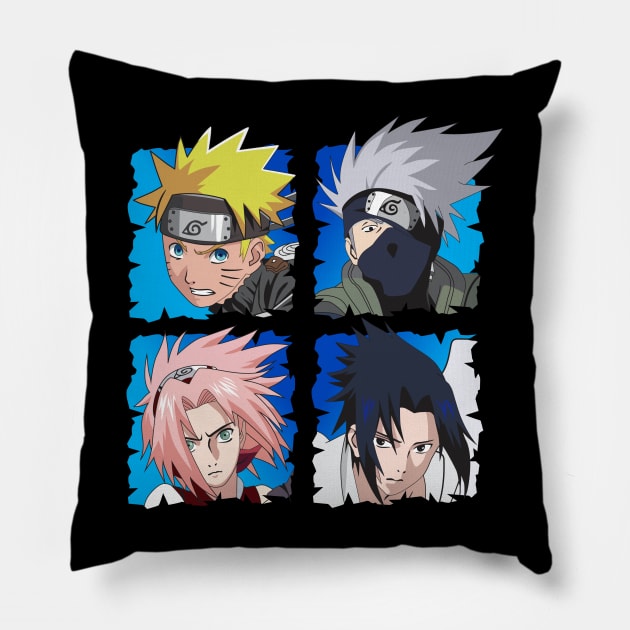 Team 7 anime fanart Pillow by Planet of Tees