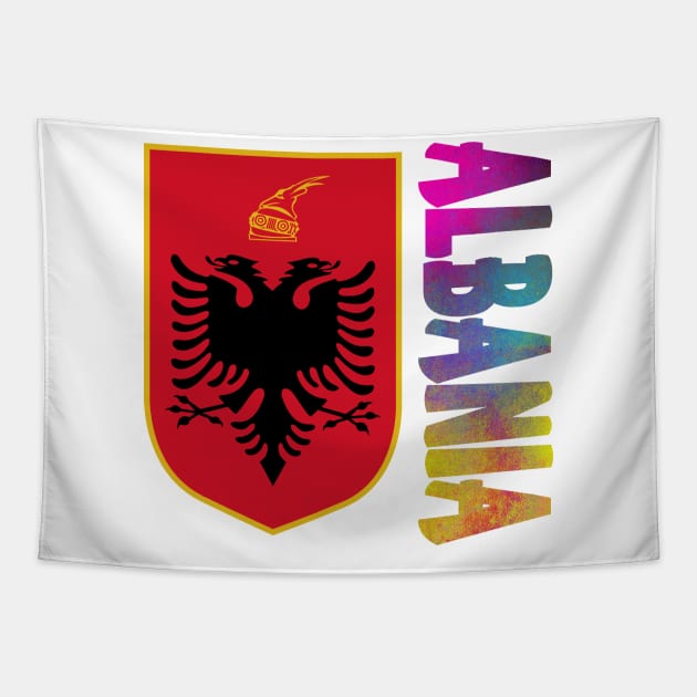 Albania Coat of Arms Design Tapestry by Naves