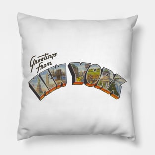 Greetings from New York Pillow