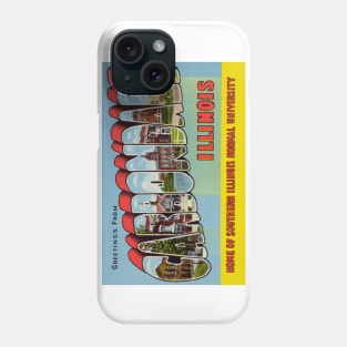 Greetings from Carbondale Illinois - Vintage Large Letter Postcard Phone Case