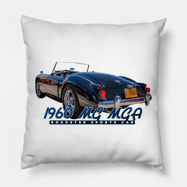 1960 MG MGA Roadster Sports Car Pillow by Gestalt Imagery