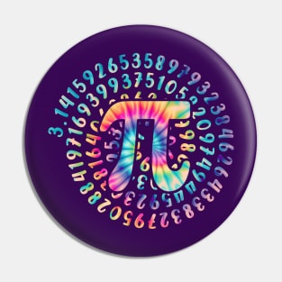 Pi Day Gift tie dye Pin