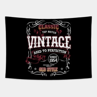 70th Birthday Gift for Men Vintage 1954 Aged to Perfection Sturgis 70th Birthday Tapestry