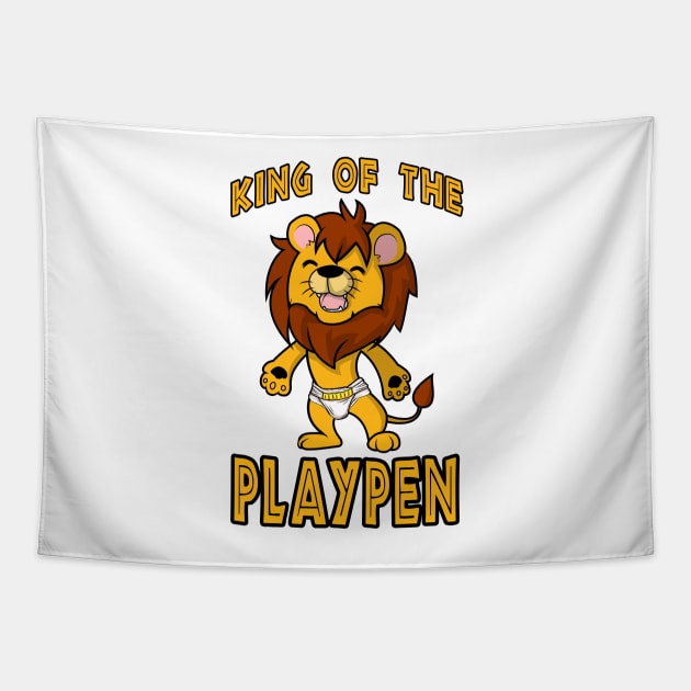 Baby Lion Cub King of the Playpen ABDL / FURRY Design Tapestry by NaughtyBoyz