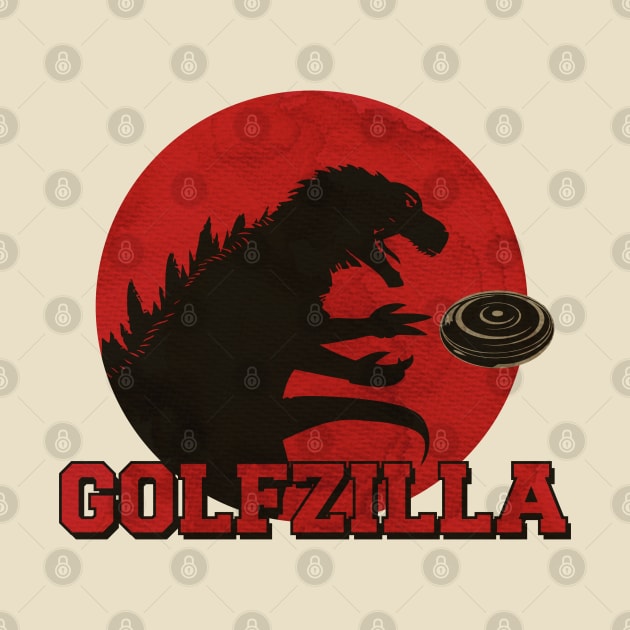 Golfzilla Disc Golf by CTShirts