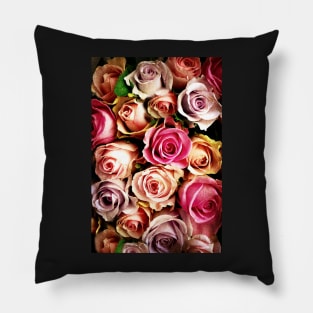 Vintage Rose Bouquet Pillow
