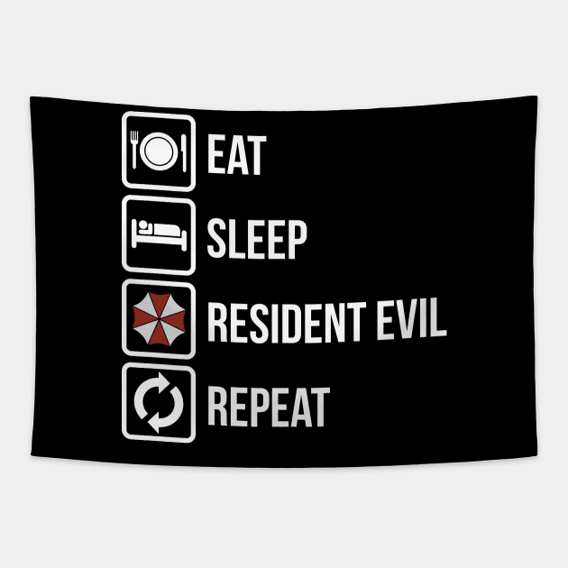 Eat, Sleep, Repeat - Resident Evil Tapestry by cpt_2013