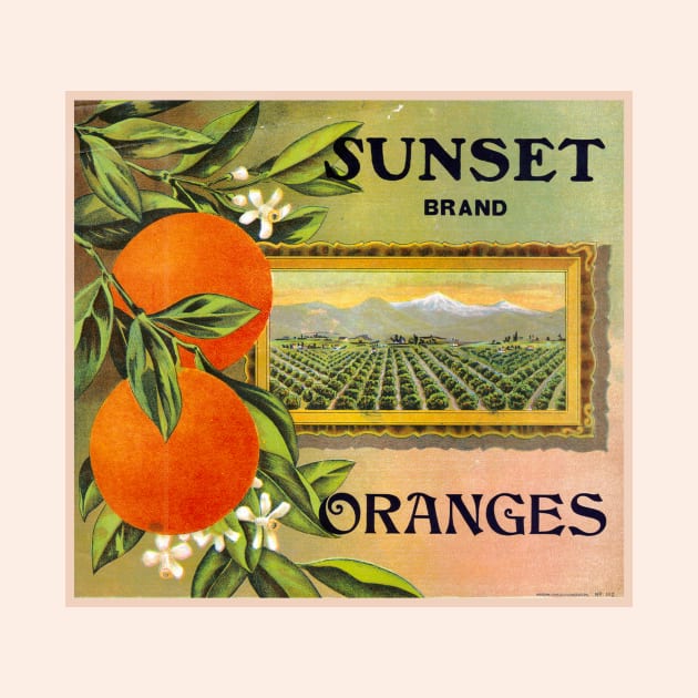 Sunset Brand crate label, circa 1912 by WAITE-SMITH VINTAGE ART