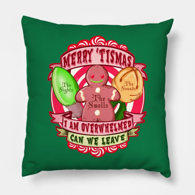 Overstimulating Christmas Pillow by LVBart