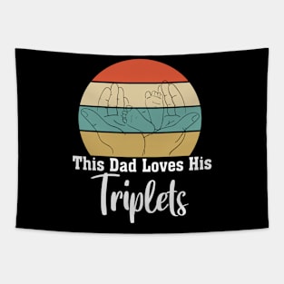 This Dad Loves His Triplets Tapestry