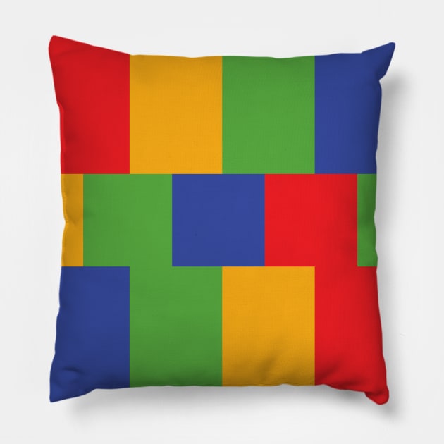 Bright Rainbow Colors Pillow by dkdesigns27