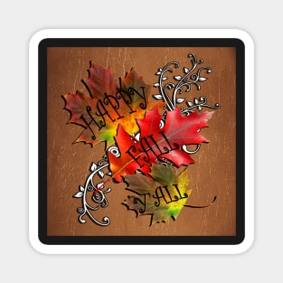 Fall Quote, Happy Fall Y'all! Beautiful Autumn Colors in this design: Home Decor & Gifts Magnet