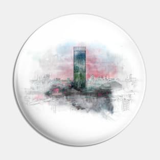 Manchester City Skyline Pin