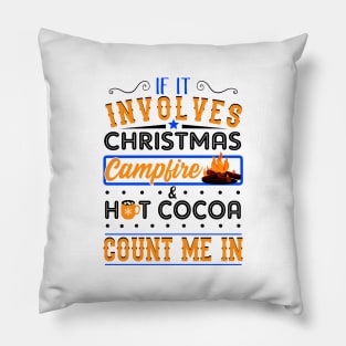 Christmas Campfire Sweater. Ugly Christmas Sweater. Pillow