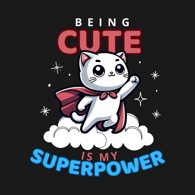 Superhero Cat Tee: Cute & Mighty - Perfect for All Ages by Ingridpd