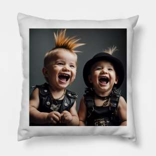 Punk Rock Toddlers Pillow