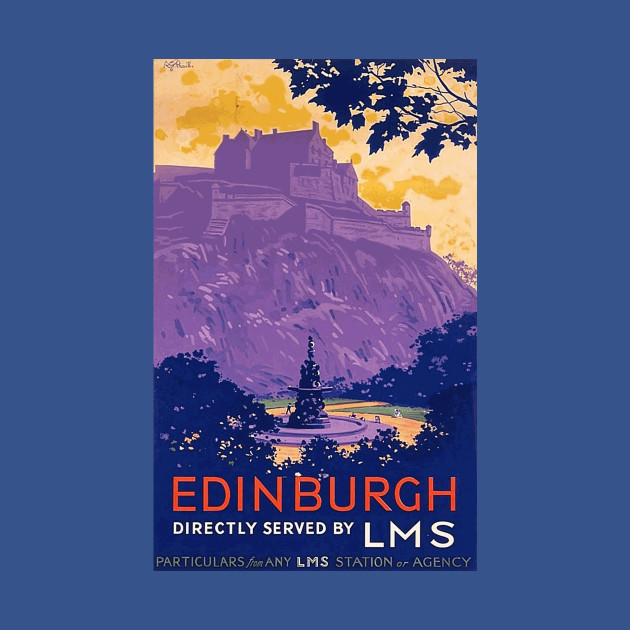 Discover Edinburgh, Scotland - Vintage Travel Poster Design - Scottish - T-Shirt