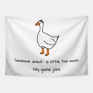 Silly goose juice (black font) Tapestry