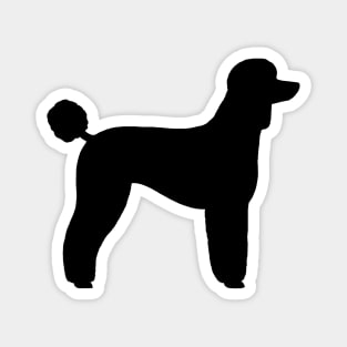 Black Standard Poodle Silhouette Magnet